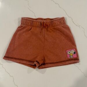 Peanuts Terracotta Shorts with Snoopy Design